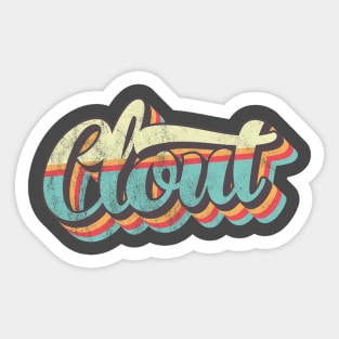 Clout 70's Retro Sticker